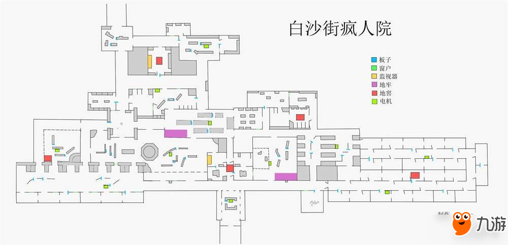 第五人格白沙街瘋?cè)嗽浩矫鎴D詳解匯總