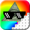 illuminati Color by Number: MLG Pixel Art