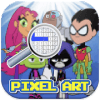 Coloring By Number Teen Titans Go Pixel Art Games