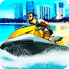 Power Jet Boat Racing: Ski Boat Water Surfer Drive