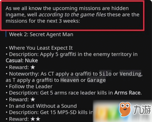 CSGO裂網(wǎng)大行動第二周任務(wù)是什么 裂網(wǎng)大行動第二周任務(wù)介紹