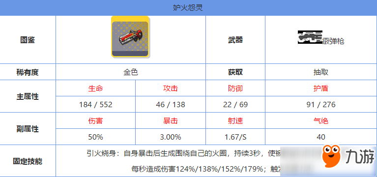 双生视界妒火怨灵怎么样 金色武器技能属性攻略