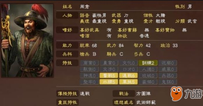 三国志14周仓人物背景一览