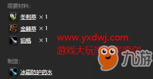 魔兽世界怀旧服冰霜防护药水图纸在哪里购买？WOW怀旧服小冰抗图纸购买地点坐标