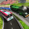Mercedes Bus vs Train Racing  Bullet train Race