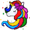 Color by Number Unicorn games  Pixel art Kawaii