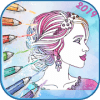 Beauty Hairstyle salon coloring book