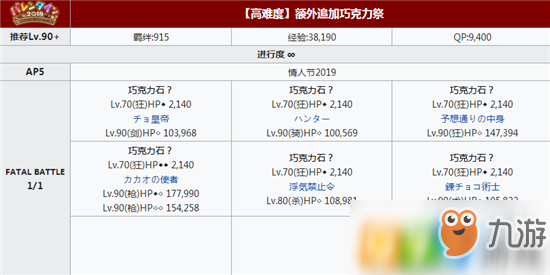 fgo情人節(jié)三期高難本怎么打？fgo國服2019年情人節(jié)活動高難本通關(guān)攻略