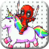 Unicorn Color by Number: Paint Unicorn Pixel Art