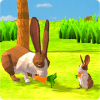 Rabbit Family Simulator Poly Art Jungle