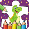 Dinosaur Coloring Book & Puzzle