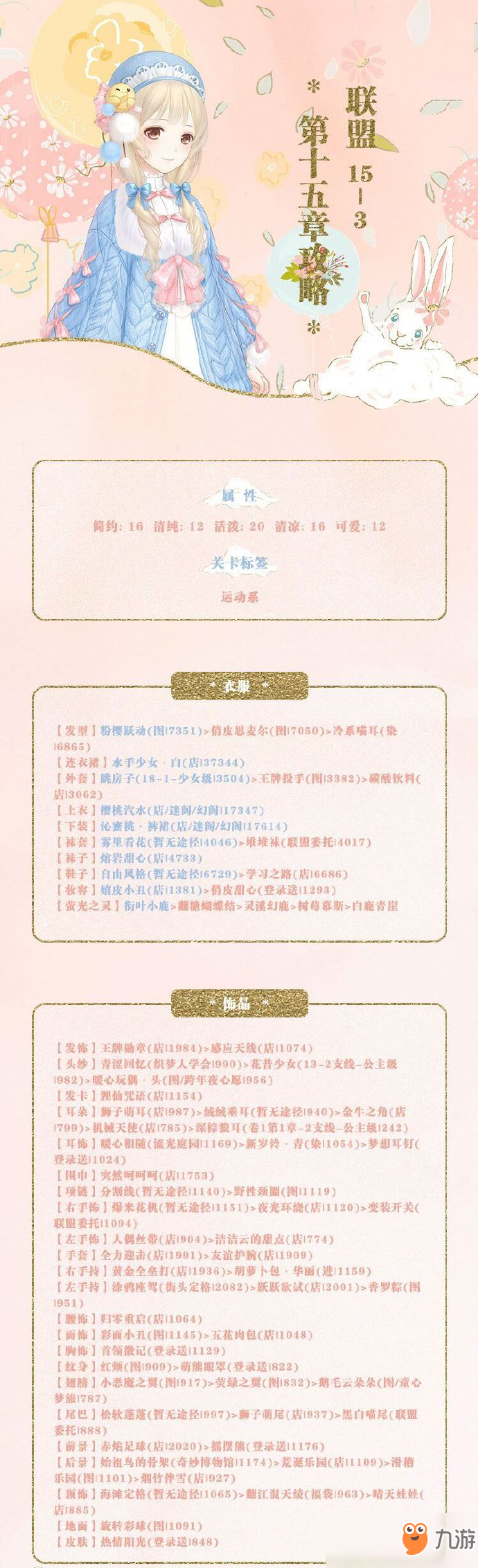 《奇跡暖暖》【聯(lián)盟委托】15-3攻略