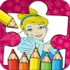 Princess Coloring Book & Puzzle