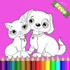 coloring cat and dog