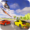 US Police City Flying Helicopter Chase