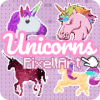 Color by Number Unicorn Pixel unicorn coloring