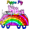 Pig Coloring Peppa Family