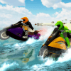 Floating water racing surfer – stunts floating run