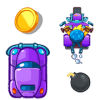 Crazy Ride Ride, drive, bomb, hit and crash cars