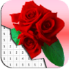 Rose Flowers Coloring By Number  Pixel Art