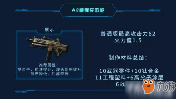 《明日之后》A2榴彈突擊槍武器介紹