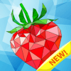 Fruits vegetables coloring book  Poly art中文版下载