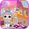 L Surprise Game Doll House Cleaning