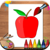 Simple ColorsFruits &Vegetables coloring for kids