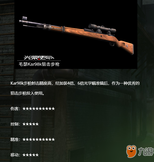 《光荣使命》武器介绍98k