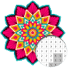 Mandala Color By Number - Pixel Art