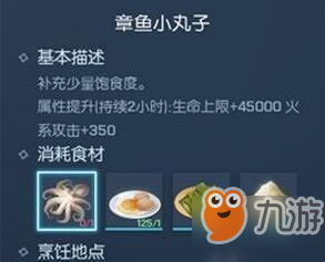 龍族幻想章魚小丸子配方材料一覽