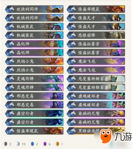 2019炉石传说8月8日标准乱斗角斗场12胜卡组推荐