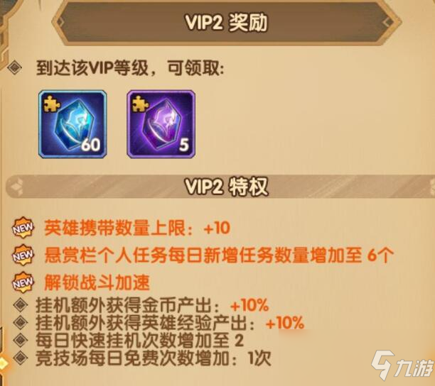 《劍與遠征》VIP價格及特權對照表