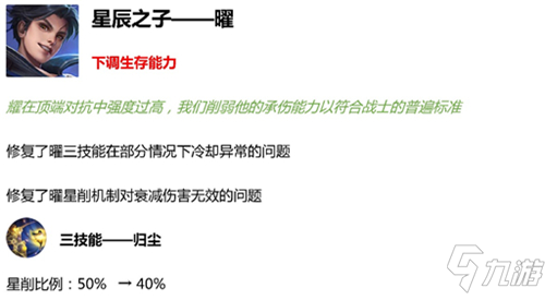 王者榮耀S18賽季調(diào)整了哪些英雄