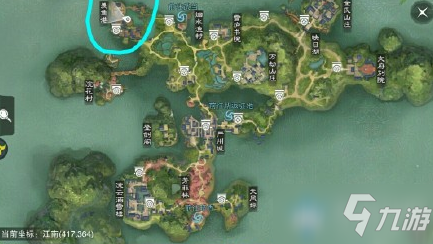 2020《一梦江湖》手游1月9日坐观万象打坐位置
