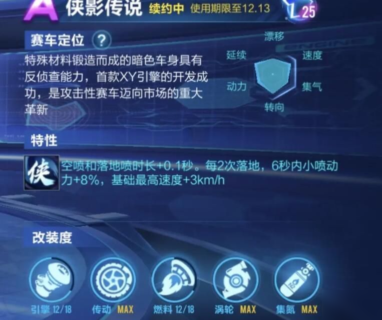 QQ飞车手游侠影传说改装分支推荐 侠影传说分享改装攻略