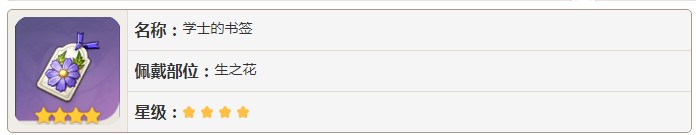原神學(xué)士的書簽是什么部位