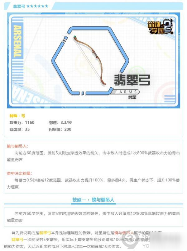 崩壞學園2翡翠弓詳解