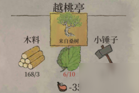 江南百景图越桃亭怎么修复？修复材料介绍