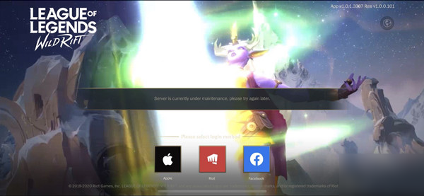 LOL手游Server is currently under maintenance什么意思？