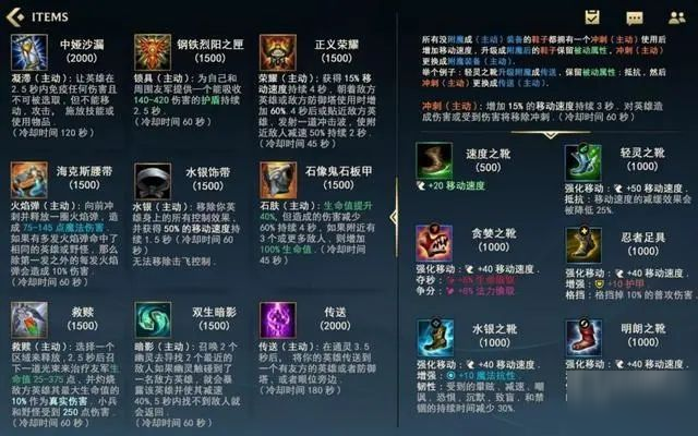 英雄聯(lián)盟lol手游裝備中文翻譯大全