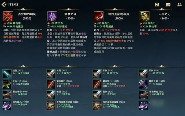 英雄聯(lián)盟lol手游裝備中文翻譯大全