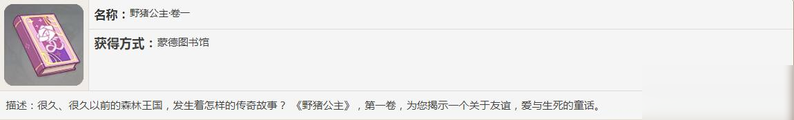《原神》野豬公主書籍故事一覽
