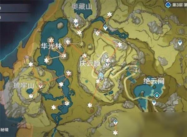 《原神》絕云間星光隕星碎屑收集路線一覽