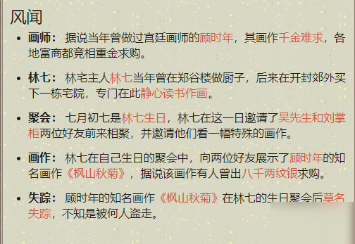 天涯明月刀手游名畫尋蹤案完成方法