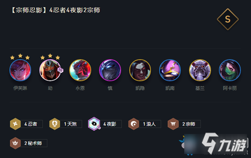 《云顶之弈》S4赛季宗师忍影玩法攻略