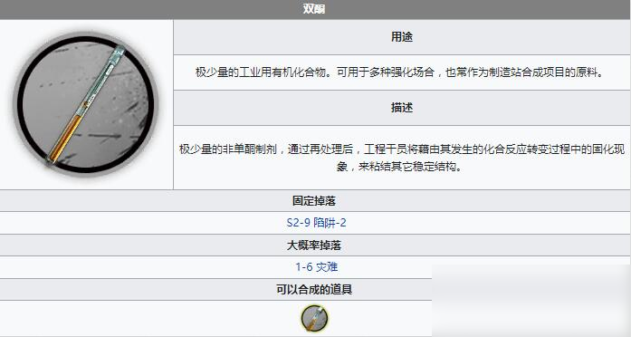 《明日方舟》双酮材料一览