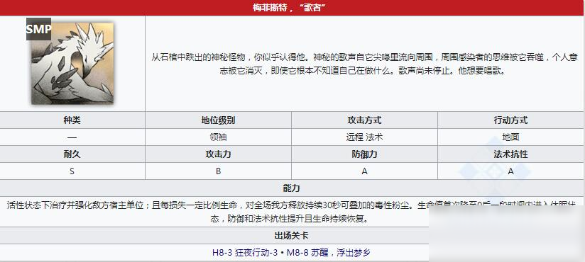 《明日方舟》領(lǐng)袖梅菲斯特“歌者”介紹