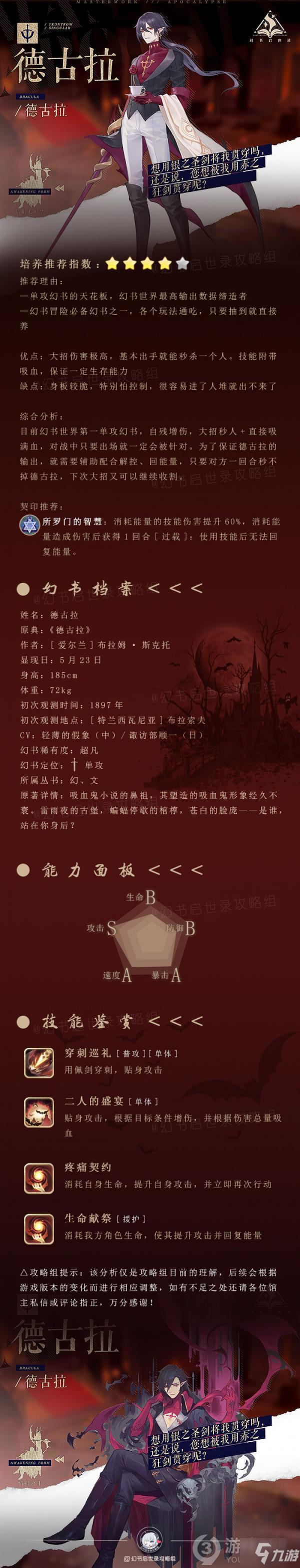 幻书启世录德古拉幻书档案