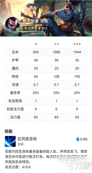 云頂之弈10.3神劍四俠玩法解析